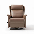 Poltrona reclinabile in pelle marrone con supporto lombare 80 x 80 x 100cm