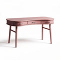 Scrivania moderna in legno rosa con tre cassetti dimensioni 120 x 60 x 75cm